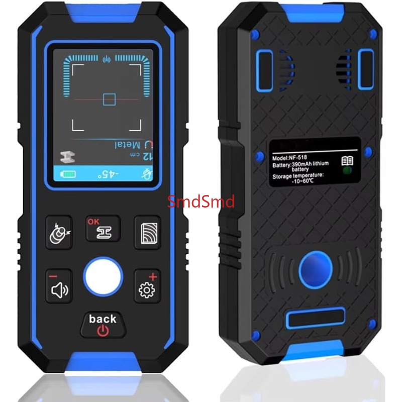 Stud Detector With Metal Ac Wire - Detektor Logam Profesional NF-518 dengan LCD