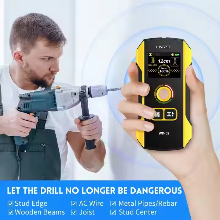 Stud Detector With Metal Ac Wire - FNIRSI WD-02 Detektor Dinding Pencari Stud
