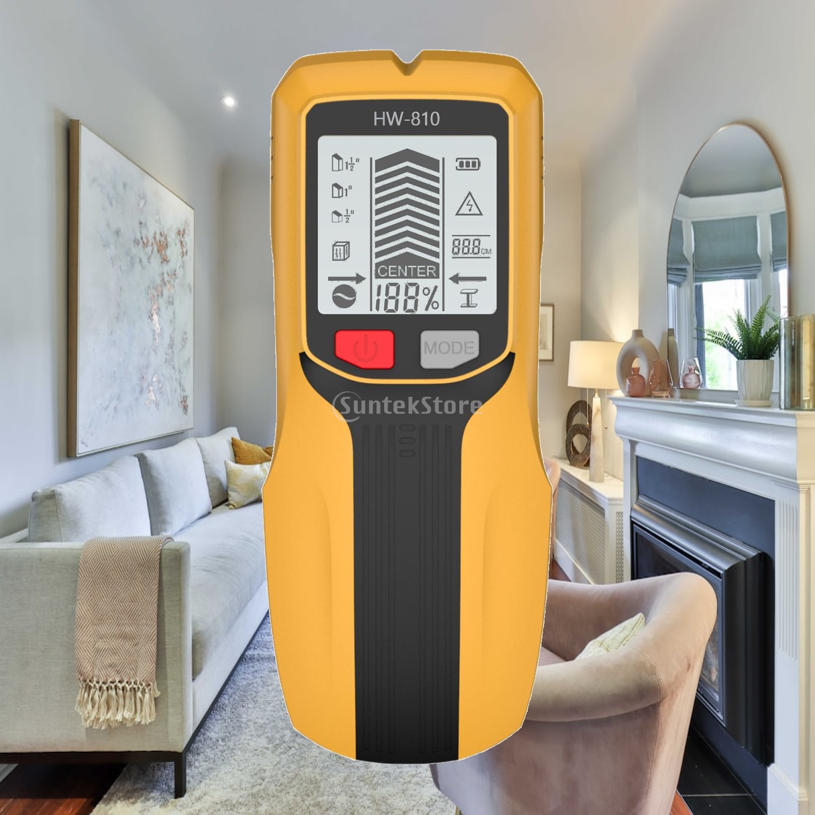 Pipe Detector Wall Scanner - Alat Pendeteksi Tiang Dinding dengan Lampu
