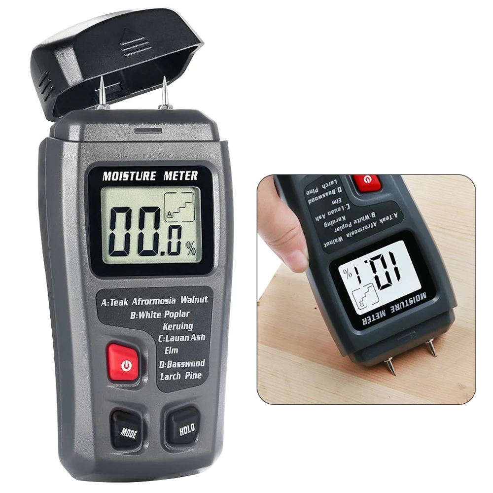 Moisture Meter Wall Wood - 1 Buah EMT10 Higrometer Tampilan LCD