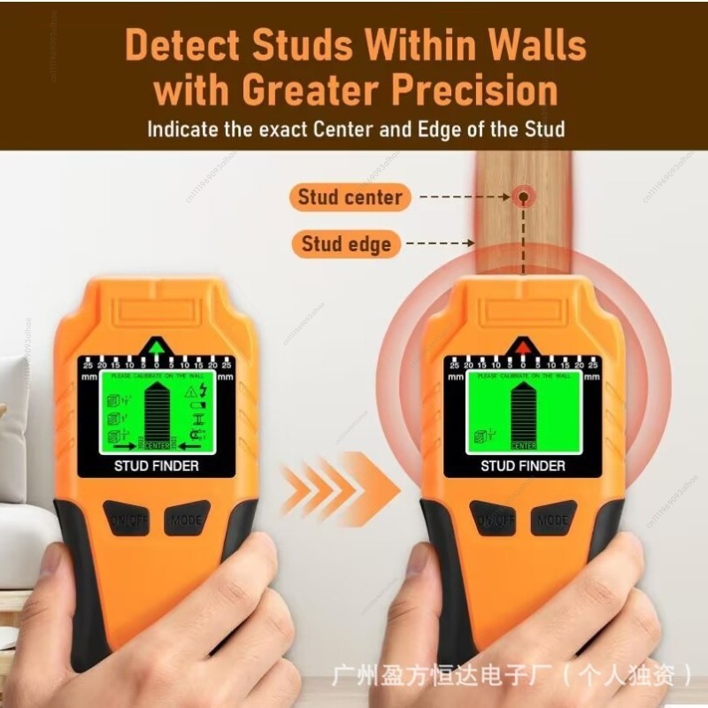 Wall Scanner Rebar Detector - Alat Pemindai Dinding Multifungsi 6-in-1, Pencari