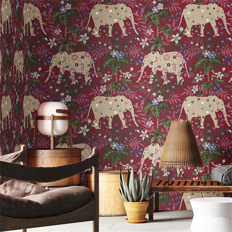Moisture Meter Wall Wood - Wallpaper Mural Dinding Gajah Hutan Tropis