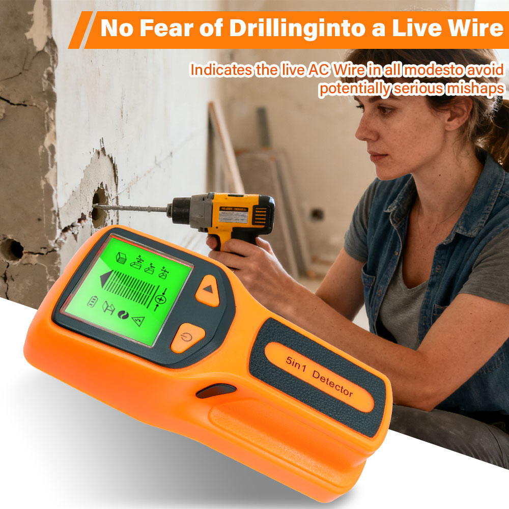 Stud Finder Wall Scanner 5 In 1 - Detektor Dinding 5-in-1 Baru, Detektor Tiang