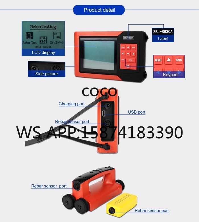 Wall Scanner For Concrete - Alat Pemeriksa Tulangan Beton ZBL-R630A, Pengukur