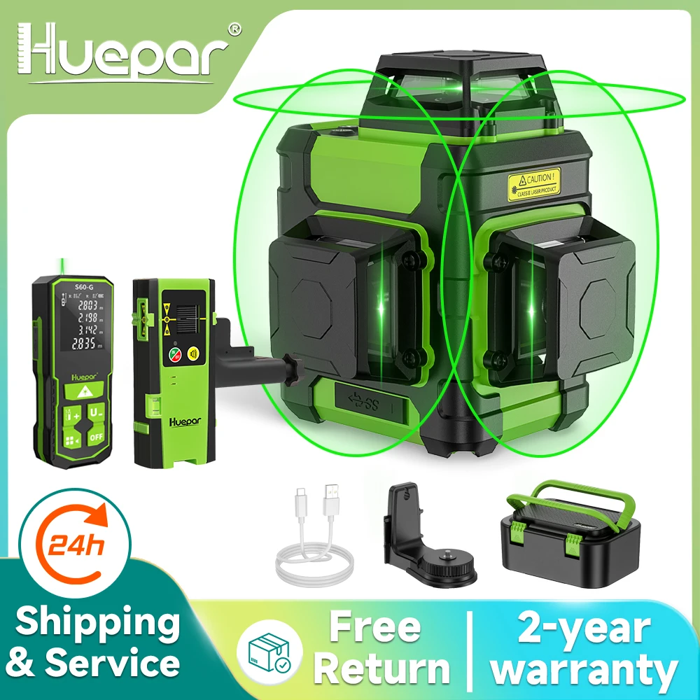Huepar alat garis silang, Leve - Stud Finder With Laser Level ulasan dan harga