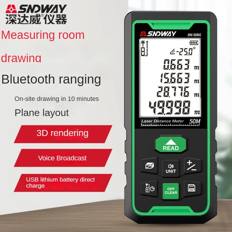 Alat Ukur Jarak Laser SNDWAY S - Stud Finder With Laser Level ulasan dan harga