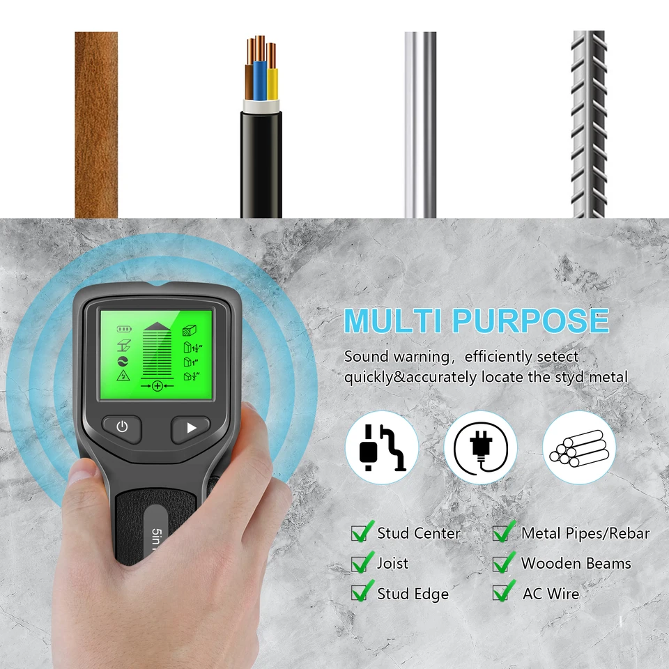 5 in 1 Detektor Logam Pengukur - Stud Finder Wall Scanner 5 In 1 ulasan dan harga