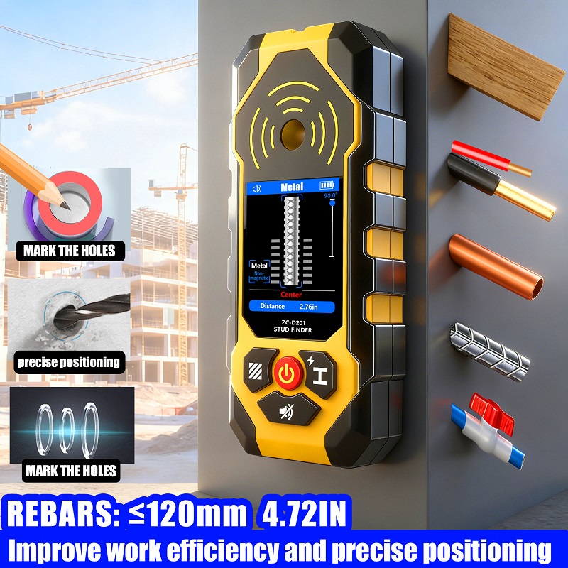 ZC-D201 Pendeteksi Tiang Dindi - Stud Finder Center Finder Edge ulasan dan harga