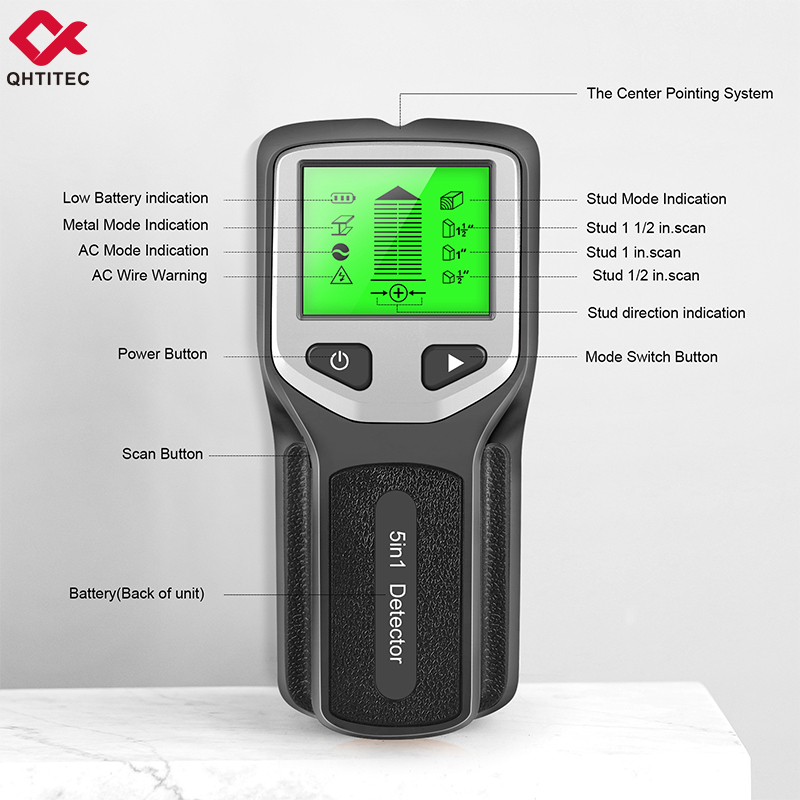 Detektor Penemukan Tiang Dindi - Stud Finder Wall Scanner 5 In 1 ulasan dan harga