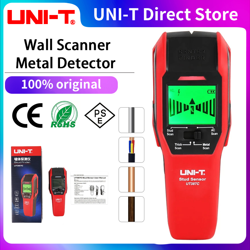UNI-T UT387C Pemindai Dinding  - Stud Detector With Metal Ac Wire ulasan dan harga