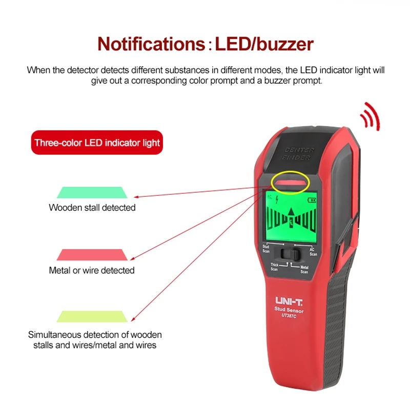 UNI-T UT387C Pemindai Dinding  - Stud Detector With Metal Ac Wire ulasan dan harga