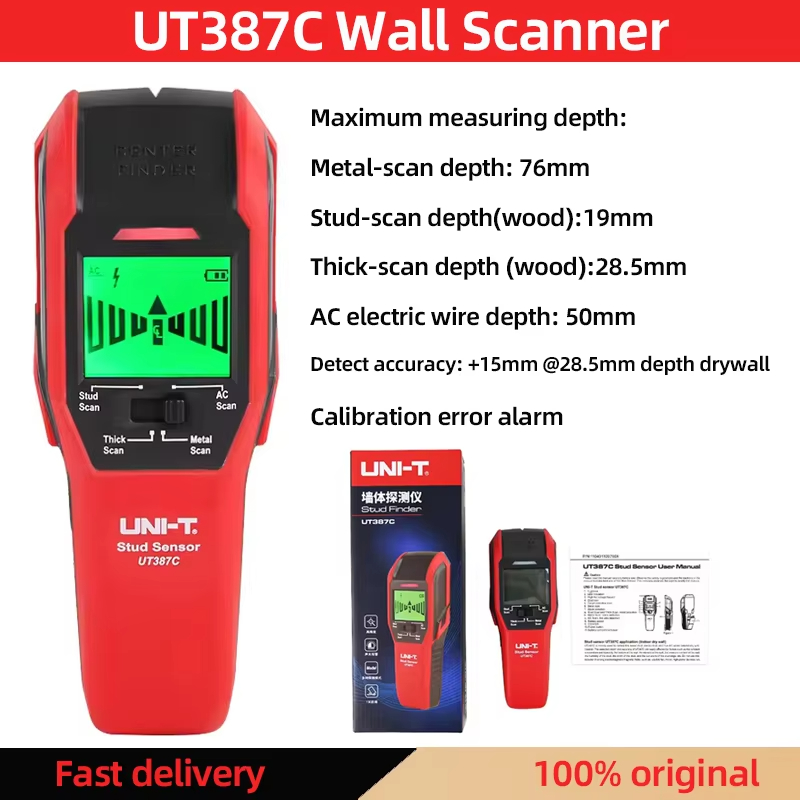 UNI-T UT387C Pemindai Dinding  - Stud Detector With Metal Ac Wire ulasan dan harga