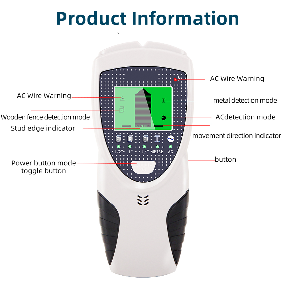 Detektor logam pemindai dindin - Stud Finder Wall Scanner 5 In 1 ulasan dan harga