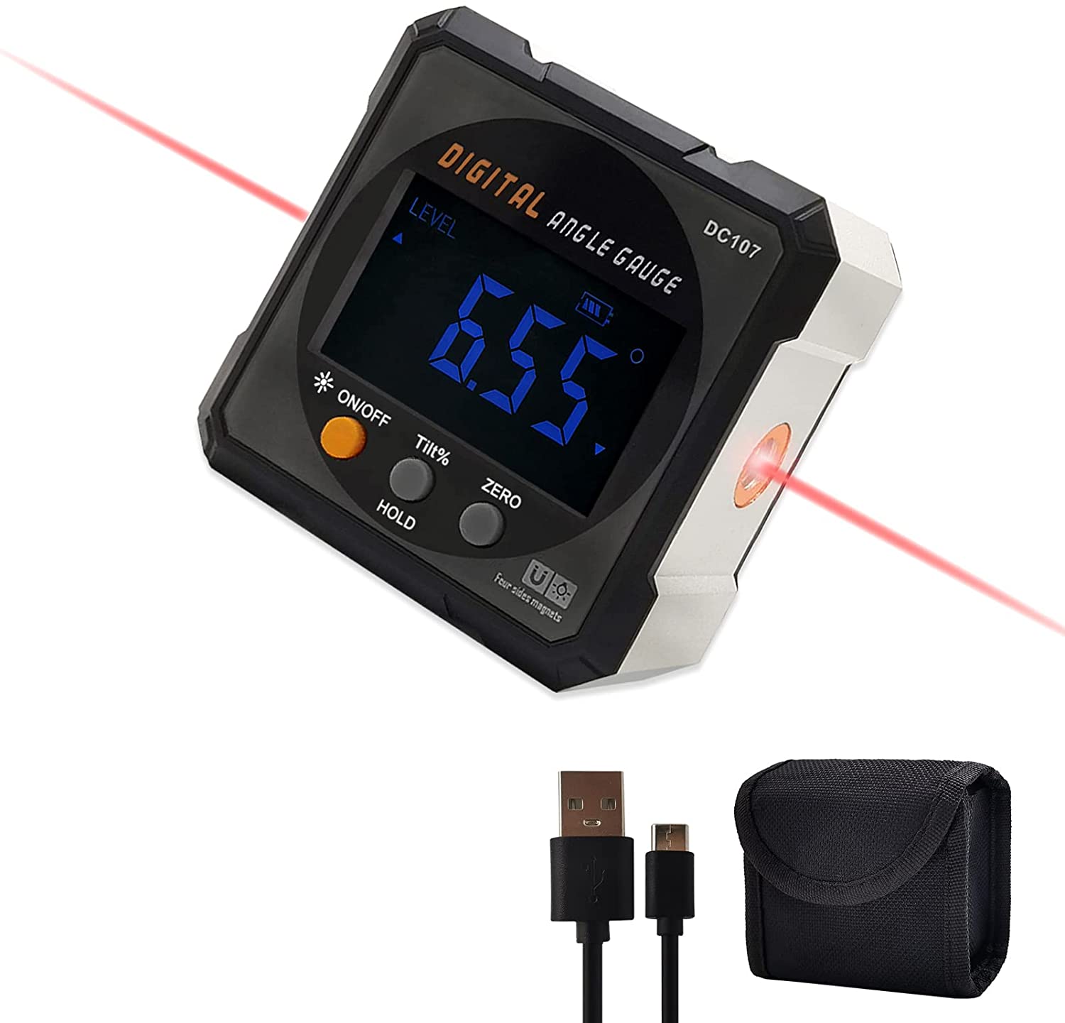 Inclinometer USB Laser Busur D - Stud Finder With Laser Level ulasan dan harga