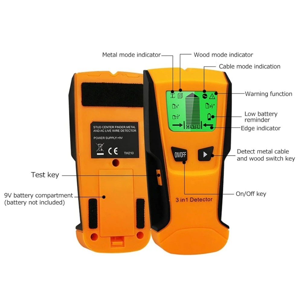 Detektor Logam Dinding 3 in 1  - Wall Scanner Rebar Detector ulasan dan harga