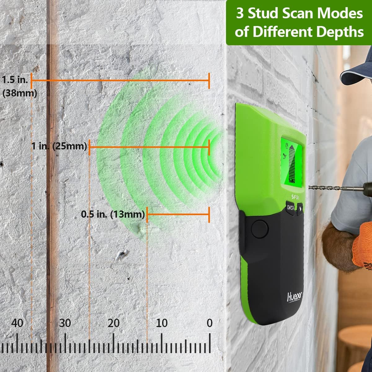 Huepar Stud pemindai 5 in 1, d - Stud Detector With Metal Ac Wire ulasan dan harga