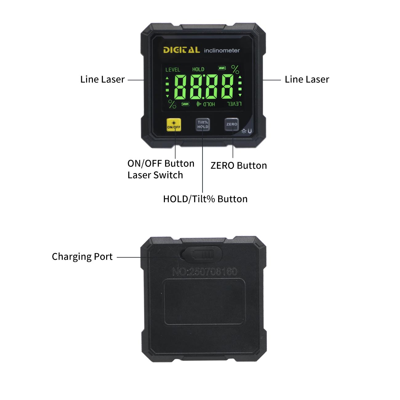 SHANHR Pengukur Sudut Digital  - Stud Finder With Laser Level ulasan dan harga