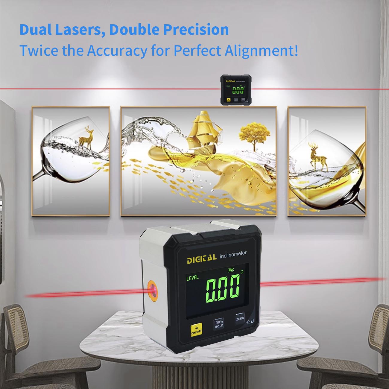 SHANHR Pengukur Sudut Digital  - Stud Finder With Laser Level ulasan dan harga