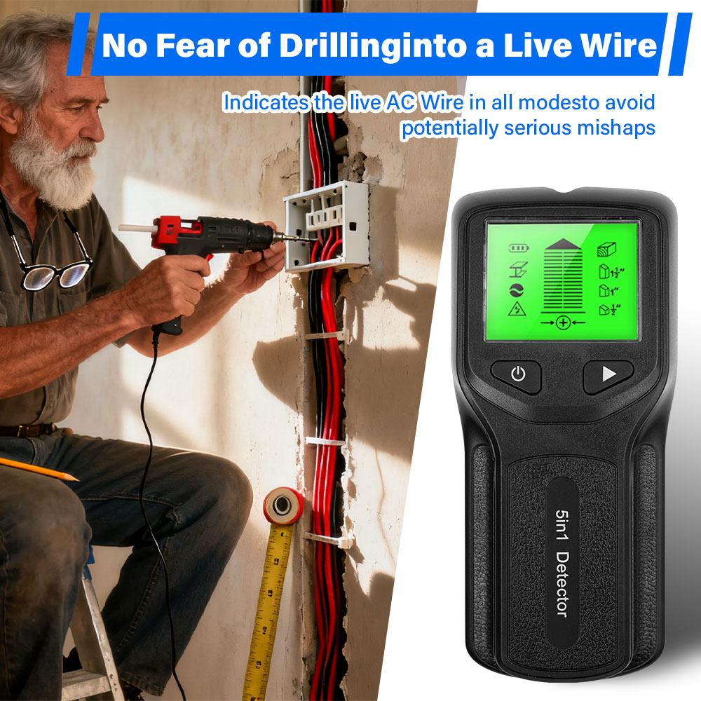 Alat Pemindai Dinding 5-in-1,  - Stud Finder Wall Scanner 5 In 1 ulasan dan harga