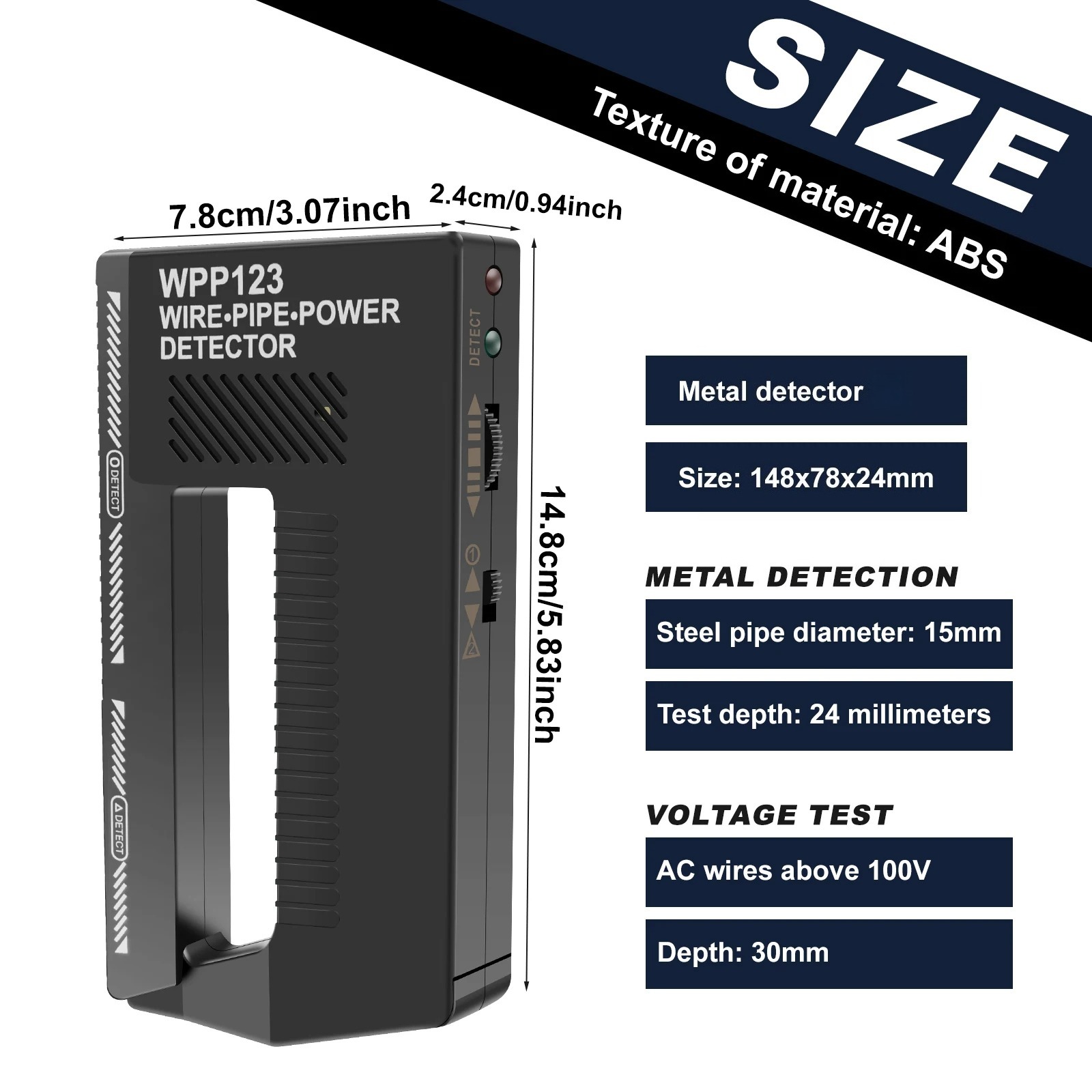 Detektor Logam Genggam Sensiti - Pipe Detector Wall Scanner ulasan dan harga