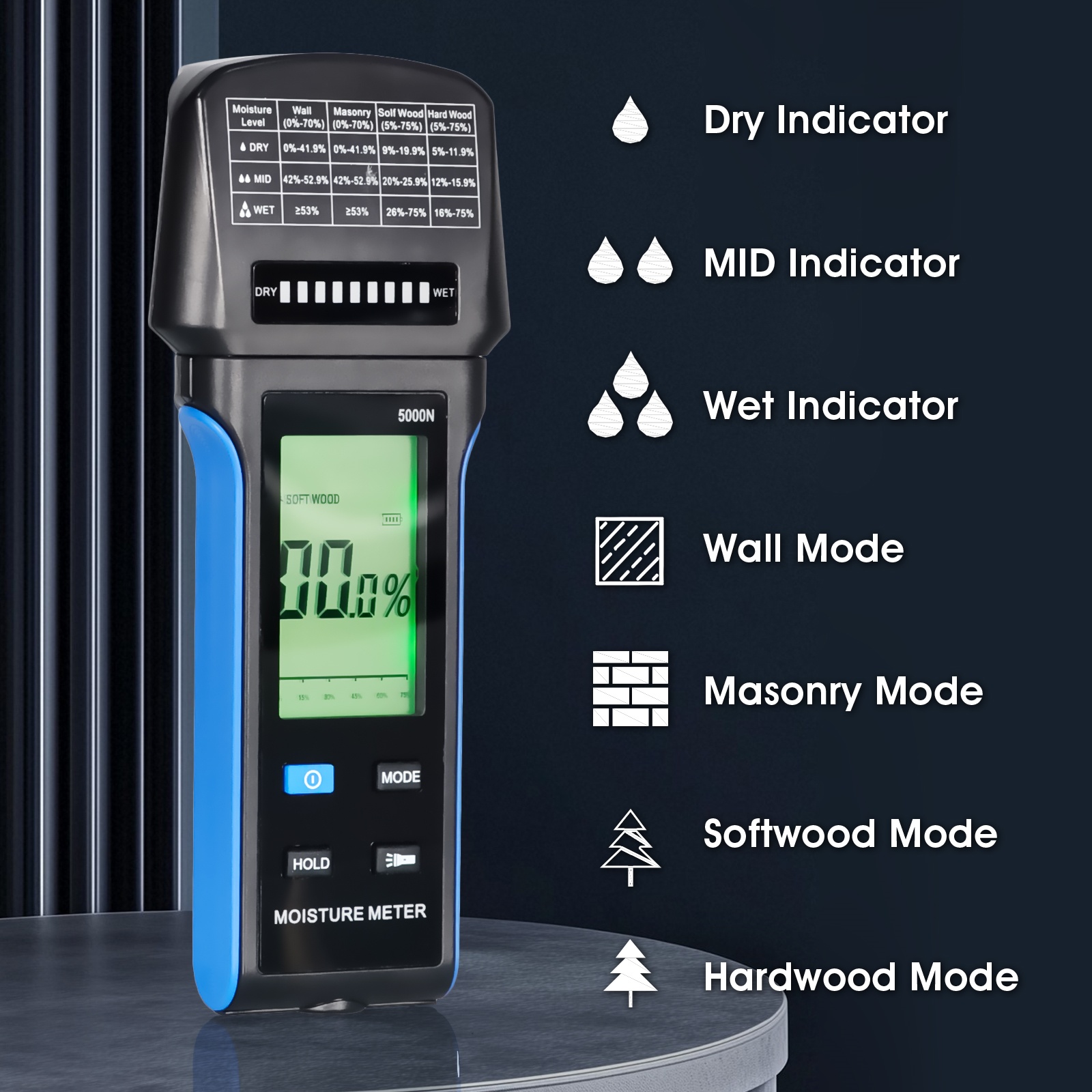 HoldPeak 5000N Alat Pengukur K - Moisture Meter Wall Wood ulasan dan harga