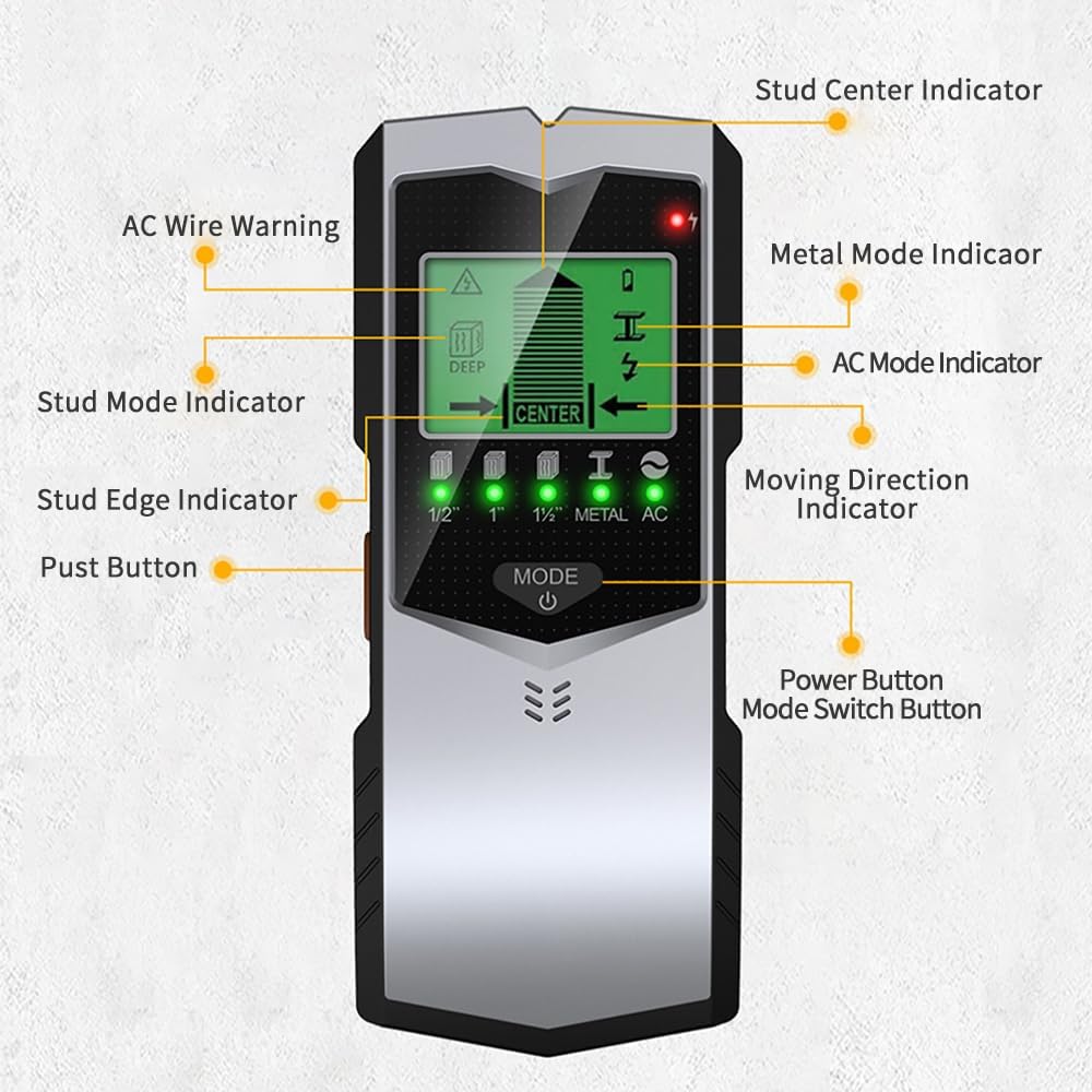 Pencari Stud di Dinding, Detek - Stud Finder Center Finder Edge ulasan dan harga