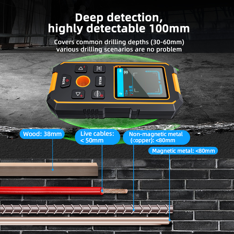 NOYAFA Detektor Logam Genggam  - Wall Scanner Rebar Detector ulasan dan harga