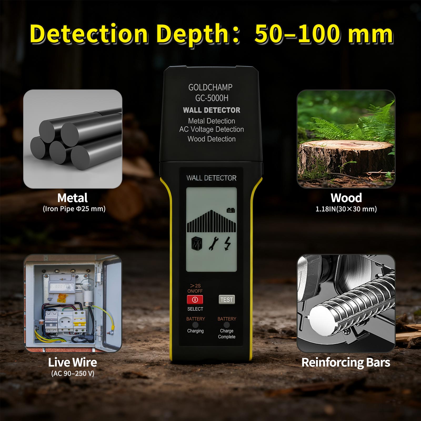 Pemindai Dinding 5-in-1 Detekt - Wall Scanner For Concrete ulasan dan harga